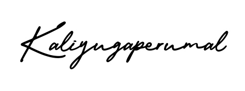 Designed for modern professionals: Kaliyugaperumal name signature crafted with AmerikaSignatureDemo-Regular script. Ready for digital PDF workflows. Kaliyugaperumal signature style 3 images and pictures png