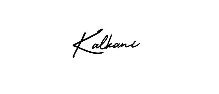 How to make Kalkani name signature. Use AmerikaSignatureDemo-Regular style for creating short signs online. This is the latest handwritten sign. Kalkani signature style 3 images and pictures png