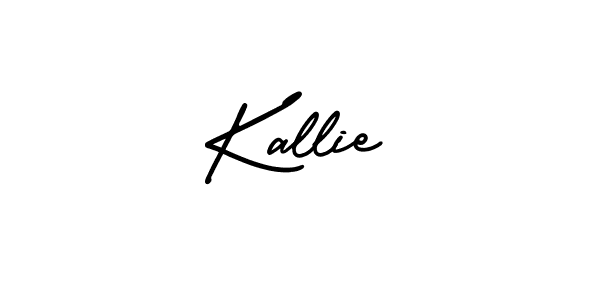 Use a signature maker to create a handwritten signature online. With this signature software, you can design (AmerikaSignatureDemo-Regular) your own signature for name Kallie. Kallie signature style 3 images and pictures png