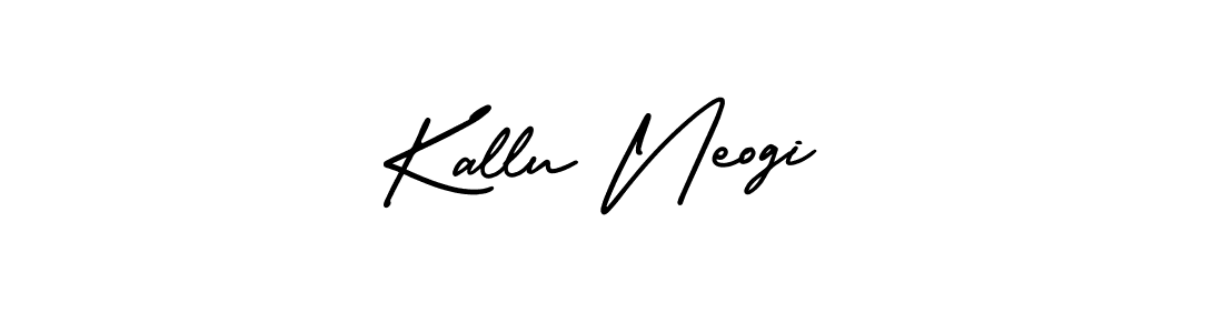 You should practise on your own different ways (AmerikaSignatureDemo-Regular) to write your name (Kallu Neogi) in signature. don't let someone else do it for you. Kallu Neogi signature style 3 images and pictures png