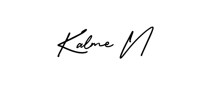 How to Draw Kalme N signature style? AmerikaSignatureDemo-Regular is a latest design signature styles for name Kalme N. Kalme N signature style 3 images and pictures png