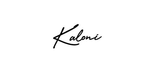 How to make Kaloni signature? AmerikaSignatureDemo-Regular is a professional autograph style. Create handwritten signature for Kaloni name. Kaloni signature style 3 images and pictures png