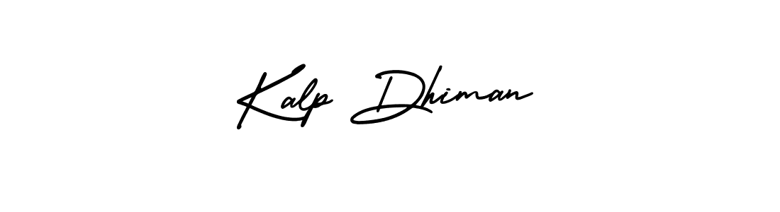 It looks lik you need a new signature style for name Kalp Dhiman. Design unique handwritten (AmerikaSignatureDemo-Regular) signature with our free signature maker in just a few clicks. Kalp Dhiman signature style 3 images and pictures png