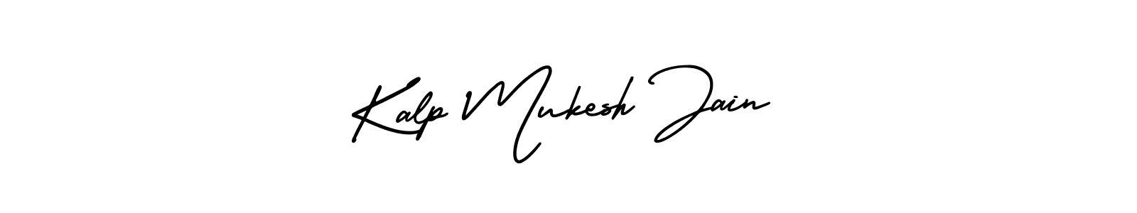 The best way (AmerikaSignatureDemo-Regular) to make a short signature is to pick only two or three words in your name. The name Kalp Mukesh Jain include a total of six letters. For converting this name. Kalp Mukesh Jain signature style 3 images and pictures png