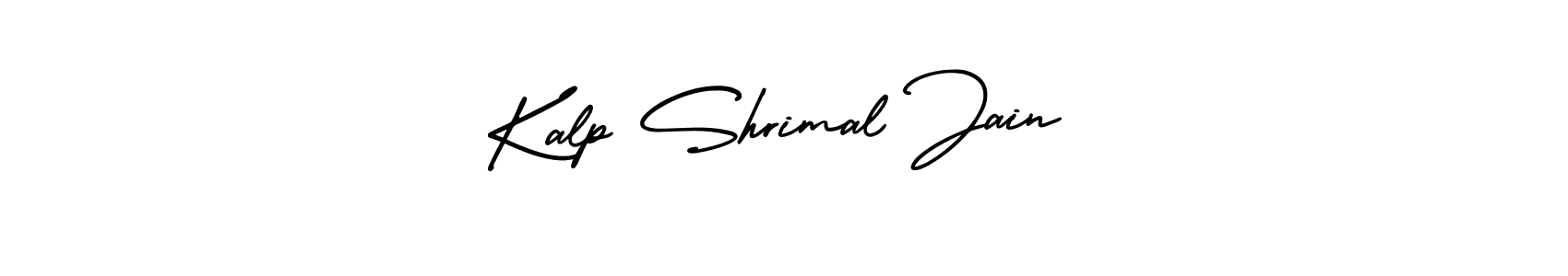 The best way (AmerikaSignatureDemo-Regular) to make a short signature is to pick only two or three words in your name. The name Kalp Shrimal Jain include a total of six letters. For converting this name. Kalp Shrimal Jain signature style 3 images and pictures png