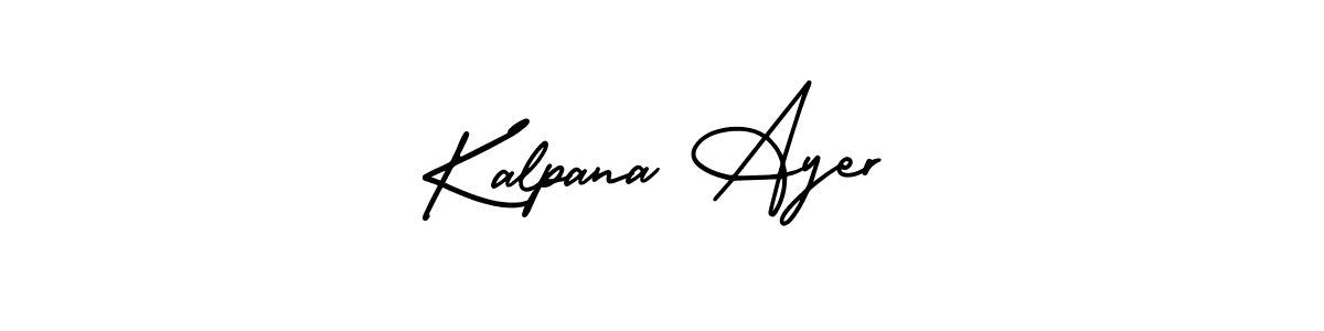 How to make Kalpana Ayer name signature. Use AmerikaSignatureDemo-Regular style for creating short signs online. This is the latest handwritten sign. Kalpana Ayer signature style 3 images and pictures png