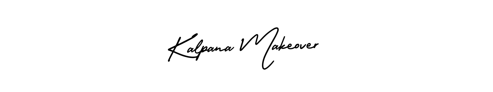 You should practise on your own different ways (AmerikaSignatureDemo-Regular) to write your name (Kalpana Makeover) in signature. don't let someone else do it for you. Kalpana Makeover signature style 3 images and pictures png