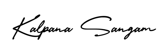 Create an unforgettable impression when signing with Kalpana Sangam name styled in AmerikaSignatureDemo-Regular typography. 100% free online generator. Kalpana Sangam signature style 3 images and pictures png