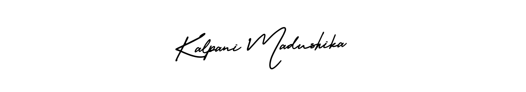 Kalpani Madushika stylish signature style. Best Handwritten Sign (AmerikaSignatureDemo-Regular) for my name. Handwritten Signature Collection Ideas for my name Kalpani Madushika. Kalpani Madushika signature style 3 images and pictures png