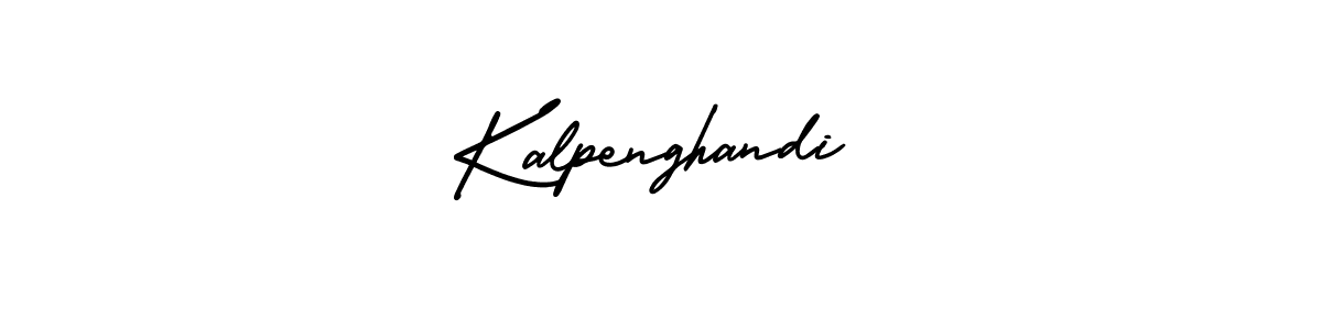 The best way (AmerikaSignatureDemo-Regular) to make a short signature is to pick only two or three words in your name. The name Kalpenghandi include a total of six letters. For converting this name. Kalpenghandi signature style 3 images and pictures png