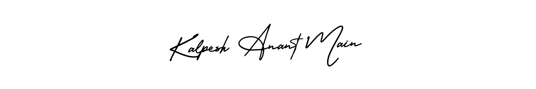 The best way (AmerikaSignatureDemo-Regular) to make a short signature is to pick only two or three words in your name. The name Kalpesh Anant Main include a total of six letters. For converting this name. Kalpesh Anant Main signature style 3 images and pictures png