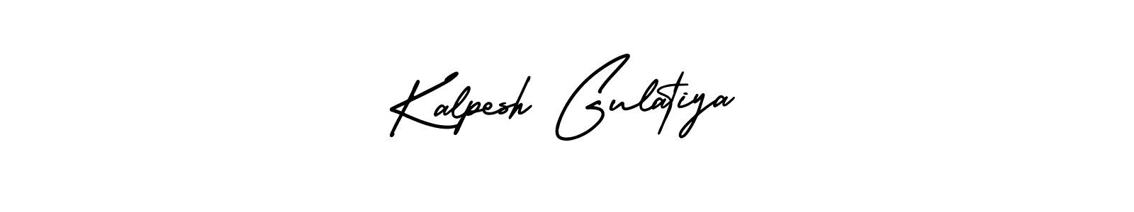 Use a signature maker to create a handwritten signature online. With this signature software, you can design (AmerikaSignatureDemo-Regular) your own signature for name Kalpesh Gulatiya. Kalpesh Gulatiya signature style 3 images and pictures png
