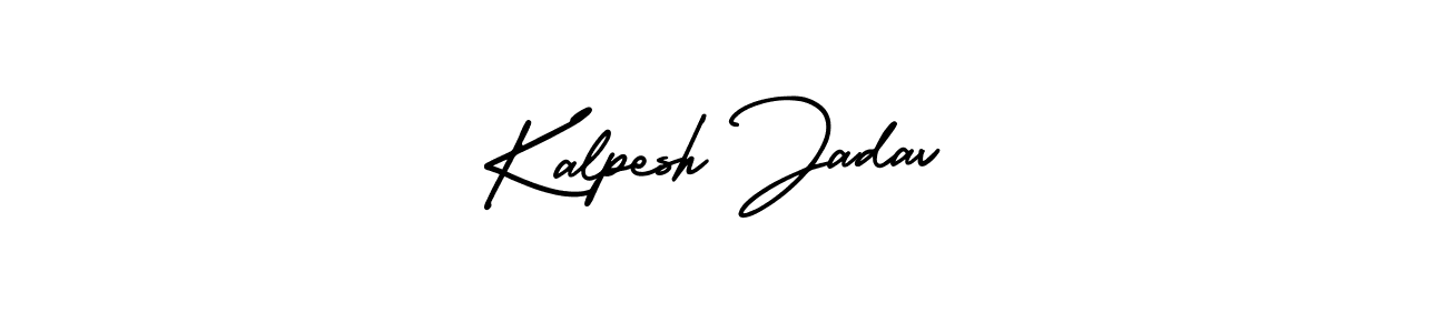 This is the best signature style for the Kalpesh Jadav name. Also you like these signature font (AmerikaSignatureDemo-Regular). Mix name signature. Kalpesh Jadav signature style 3 images and pictures png