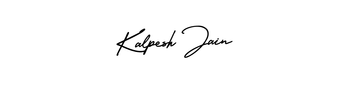 You should practise on your own different ways (AmerikaSignatureDemo-Regular) to write your name (Kalpesh Jain) in signature. don't let someone else do it for you. Kalpesh Jain signature style 3 images and pictures png