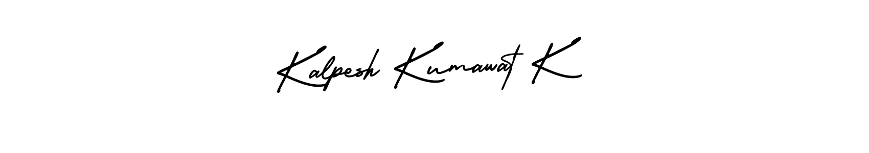 Design your own signature with our free online signature maker. With this signature software, you can create a handwritten (AmerikaSignatureDemo-Regular) signature for name Kalpesh Kumawat K. Kalpesh Kumawat K signature style 3 images and pictures png