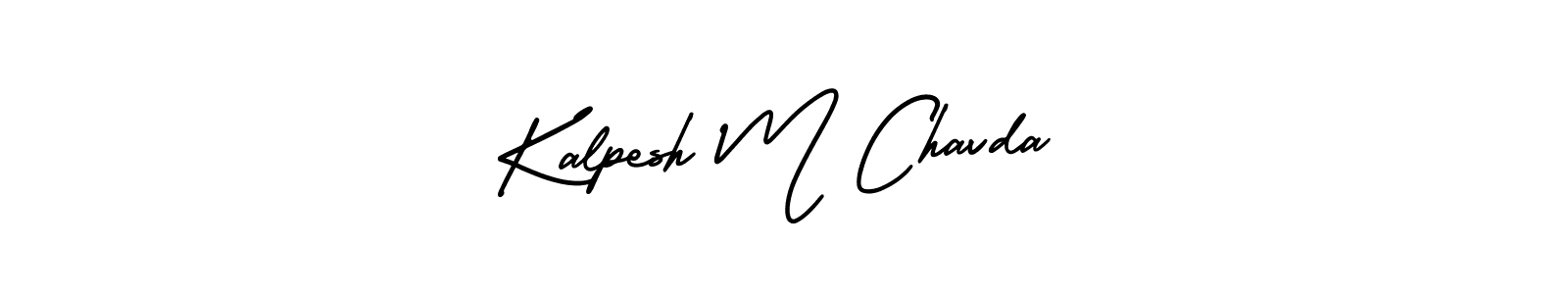 AmerikaSignatureDemo-Regular is a professional signature style that is perfect for those who want to add a touch of class to their signature. It is also a great choice for those who want to make their signature more unique. Get Kalpesh M Chavda name to fancy signature for free. Kalpesh M Chavda signature style 3 images and pictures png