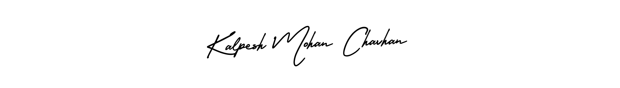 This is the best signature style for the Kalpesh Mohan Chavhan name. Also you like these signature font (AmerikaSignatureDemo-Regular). Mix name signature. Kalpesh Mohan Chavhan signature style 3 images and pictures png