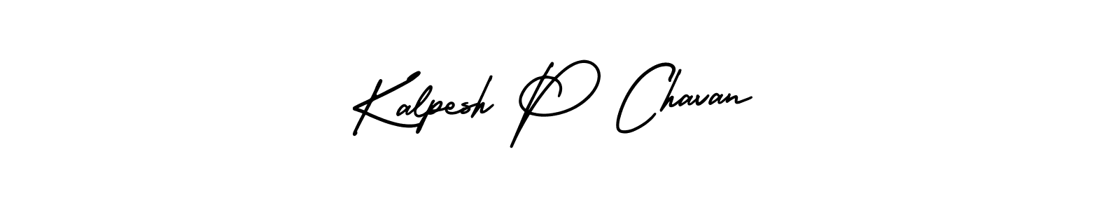 Use a signature maker to create a handwritten signature online. With this signature software, you can design (AmerikaSignatureDemo-Regular) your own signature for name Kalpesh P Chavan. Kalpesh P Chavan signature style 3 images and pictures png