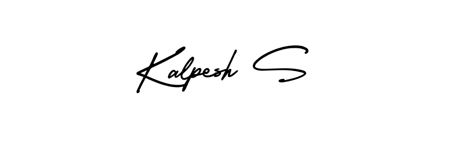 Use a signature maker to create a handwritten signature online. With this signature software, you can design (AmerikaSignatureDemo-Regular) your own signature for name Kalpesh S. Kalpesh S signature style 3 images and pictures png