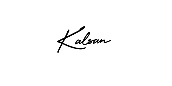 Make a beautiful signature design for name Kalsan. With this signature (AmerikaSignatureDemo-Regular) style, you can create a handwritten signature for free. Kalsan signature style 3 images and pictures png