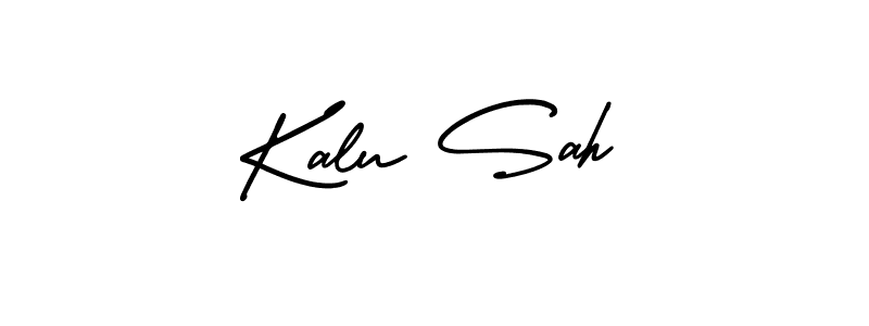 Kalu Sah stylish signature style. Best Handwritten Sign (AmerikaSignatureDemo-Regular) for my name. Handwritten Signature Collection Ideas for my name Kalu Sah. Kalu Sah signature style 3 images and pictures png