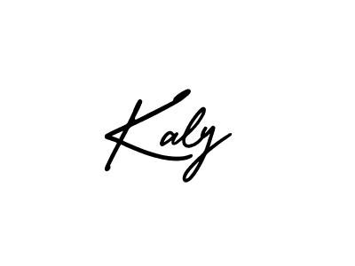 Use a signature maker to create a handwritten signature online. With this signature software, you can design (AmerikaSignatureDemo-Regular) your own signature for name Kaly. Kaly signature style 3 images and pictures png