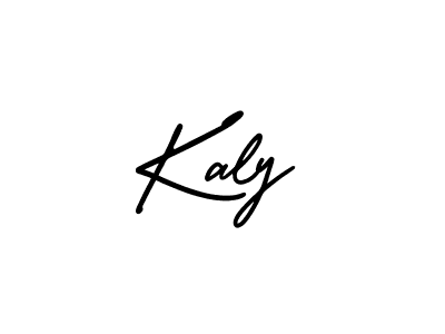 Use a signature maker to create a handwritten signature online. With this signature software, you can design (AmerikaSignatureDemo-Regular) your own signature for name Kaly. Kaly signature style 3 images and pictures png