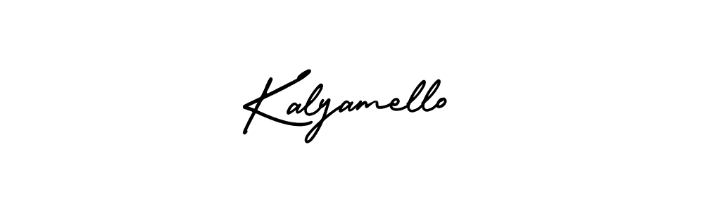 Kalyamello stylish signature style. Best Handwritten Sign (AmerikaSignatureDemo-Regular) for my name. Handwritten Signature Collection Ideas for my name Kalyamello. Kalyamello signature style 3 images and pictures png