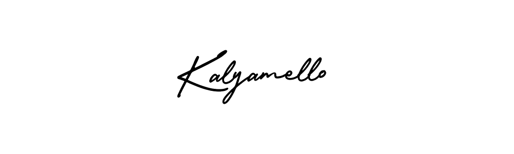 Kalyamello stylish signature style. Best Handwritten Sign (AmerikaSignatureDemo-Regular) for my name. Handwritten Signature Collection Ideas for my name Kalyamello. Kalyamello signature style 3 images and pictures png