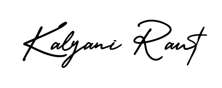 A sleek calligraphic signature for name Kalyani Raut utilizing AmerikaSignatureDemo-Regular styling. Great for adding personal signatures to photos and art. Kalyani Raut signature style 3 images and pictures png