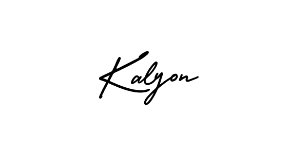 It looks lik you need a new signature style for name Kalyon. Design unique handwritten (AmerikaSignatureDemo-Regular) signature with our free signature maker in just a few clicks. Kalyon signature style 3 images and pictures png