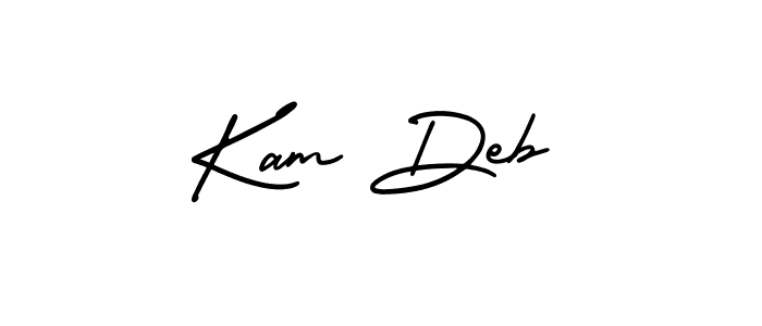 Kam Deb stylish signature style. Best Handwritten Sign (AmerikaSignatureDemo-Regular) for my name. Handwritten Signature Collection Ideas for my name Kam Deb. Kam Deb signature style 3 images and pictures png