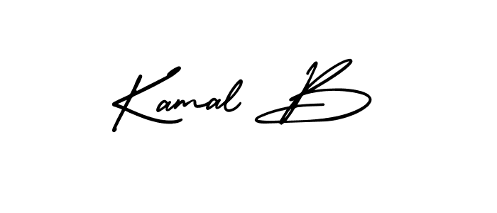 The best way (AmerikaSignatureDemo-Regular) to make a short signature is to pick only two or three words in your name. The name Kamal B include a total of six letters. For converting this name. Kamal B signature style 3 images and pictures png