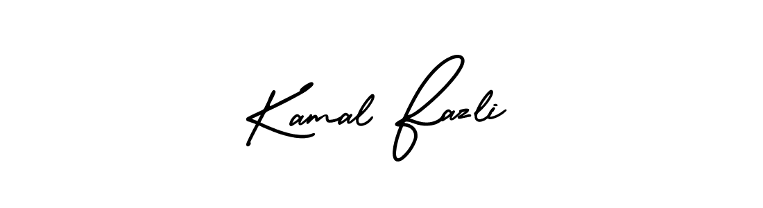 How to make Kamal Fazli name signature. Use AmerikaSignatureDemo-Regular style for creating short signs online. This is the latest handwritten sign. Kamal Fazli signature style 3 images and pictures png