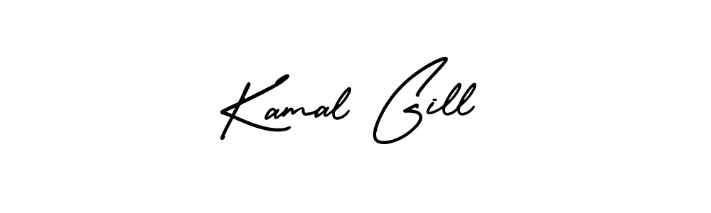 How to make Kamal Gill name signature. Use AmerikaSignatureDemo-Regular style for creating short signs online. This is the latest handwritten sign. Kamal Gill signature style 3 images and pictures png