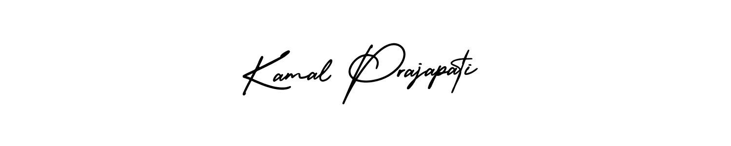 Kamal Prajapati stylish signature style. Best Handwritten Sign (AmerikaSignatureDemo-Regular) for my name. Handwritten Signature Collection Ideas for my name Kamal Prajapati. Kamal Prajapati signature style 3 images and pictures png