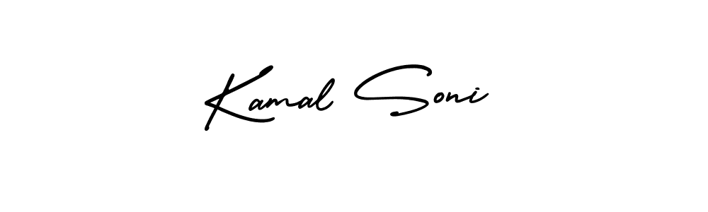 You should practise on your own different ways (AmerikaSignatureDemo-Regular) to write your name (Kamal Soni) in signature. don't let someone else do it for you. Kamal Soni signature style 3 images and pictures png