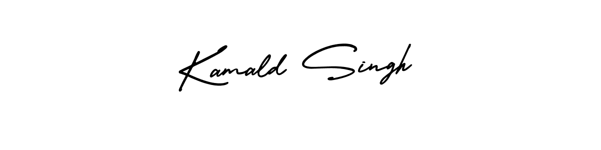 You should practise on your own different ways (AmerikaSignatureDemo-Regular) to write your name (Kamald Singh) in signature. don't let someone else do it for you. Kamald Singh signature style 3 images and pictures png