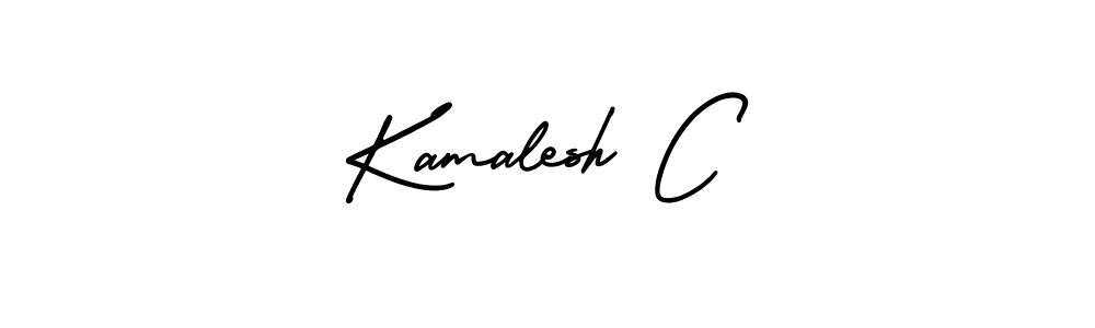 Make a beautiful signature design for name Kamalesh C. With this signature (AmerikaSignatureDemo-Regular) style, you can create a handwritten signature for free. Kamalesh C signature style 3 images and pictures png