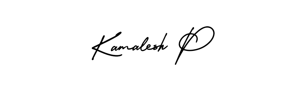 It looks lik you need a new signature style for name Kamalesh P. Design unique handwritten (AmerikaSignatureDemo-Regular) signature with our free signature maker in just a few clicks. Kamalesh P signature style 3 images and pictures png