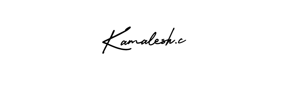 if you are searching for the best signature style for your name Kamalesh.c. so please give up your signature search. here we have designed multiple signature styles  using AmerikaSignatureDemo-Regular. Kamalesh.c signature style 3 images and pictures png