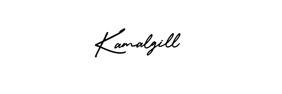 You should practise on your own different ways (AmerikaSignatureDemo-Regular) to write your name (Kamalgill) in signature. don't let someone else do it for you. Kamalgill signature style 3 images and pictures png