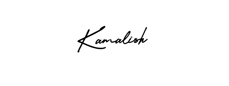 Use a signature maker to create a handwritten signature online. With this signature software, you can design (AmerikaSignatureDemo-Regular) your own signature for name Kamalish. Kamalish signature style 3 images and pictures png