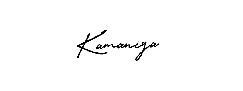 Create a beautiful signature design for name Kamaniya. With this signature (AmerikaSignatureDemo-Regular) fonts, you can make a handwritten signature for free. Kamaniya signature style 3 images and pictures png