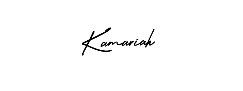 Design your own signature with our free online signature maker. With this signature software, you can create a handwritten (AmerikaSignatureDemo-Regular) signature for name Kamariah. Kamariah signature style 3 images and pictures png