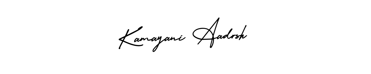 Design your own signature with our free online signature maker. With this signature software, you can create a handwritten (AmerikaSignatureDemo-Regular) signature for name Kamayani Aadrsh. Kamayani Aadrsh signature style 3 images and pictures png