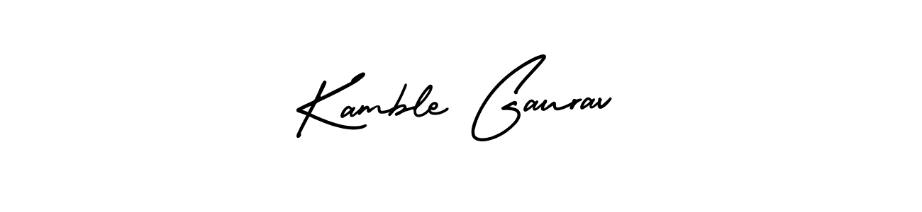 How to make Kamble Gaurav signature? AmerikaSignatureDemo-Regular is a professional autograph style. Create handwritten signature for Kamble Gaurav name. Kamble Gaurav signature style 3 images and pictures png