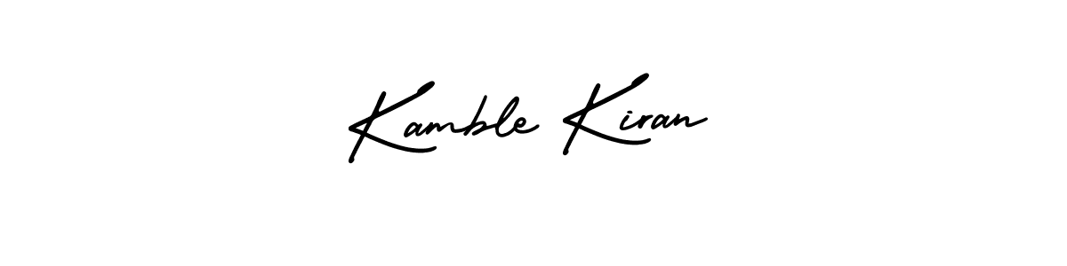 Design your own signature with our free online signature maker. With this signature software, you can create a handwritten (AmerikaSignatureDemo-Regular) signature for name Kamble Kiran. Kamble Kiran signature style 3 images and pictures png