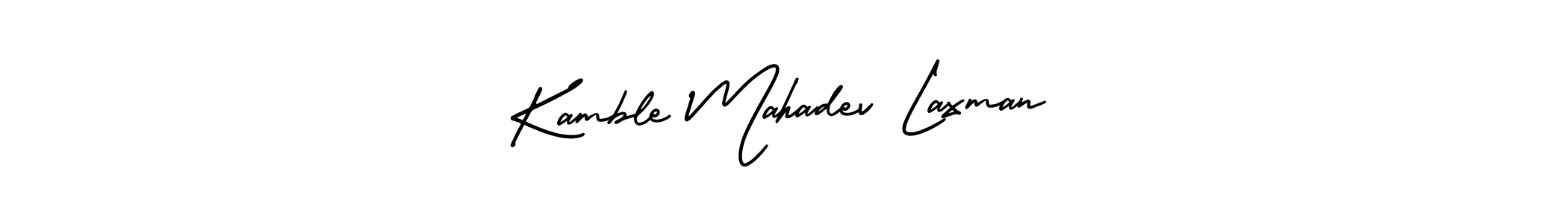 Make a beautiful signature design for name Kamble Mahadev Laxman. With this signature (AmerikaSignatureDemo-Regular) style, you can create a handwritten signature for free. Kamble Mahadev Laxman signature style 3 images and pictures png
