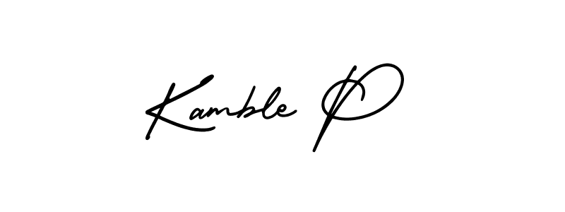 Similarly AmerikaSignatureDemo-Regular is the best handwritten signature design. Signature creator online .You can use it as an online autograph creator for name Kamble P. Kamble P signature style 3 images and pictures png